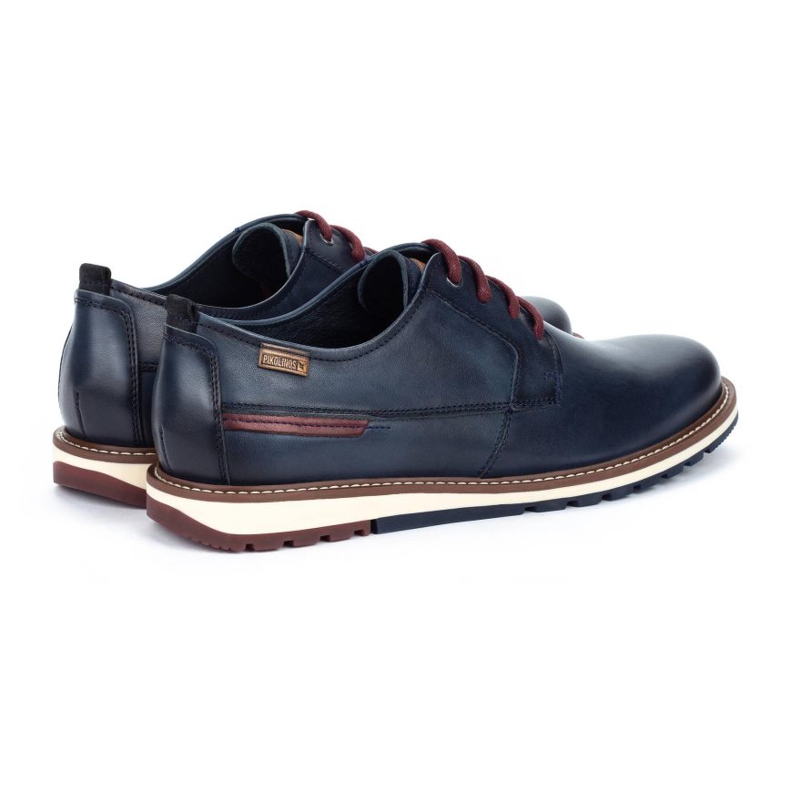 Men's Pikolinos BERNA Lace Up Shoes Blue | NZ B0Q5812